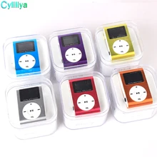 Металлический ЖК-дисплей Экран Mp3 музыкальный плеер Портативный зажим мини Mp3 плеер с Micro TF/SD слот+ высококачественные наушники+ USB кабель