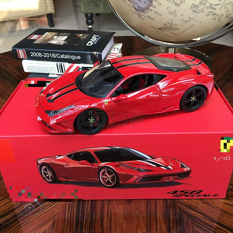 Литой металл 1/18 Fine Edition Supercar 458 Speciale Настольный дисплей коллекция моделей игрушек для детей