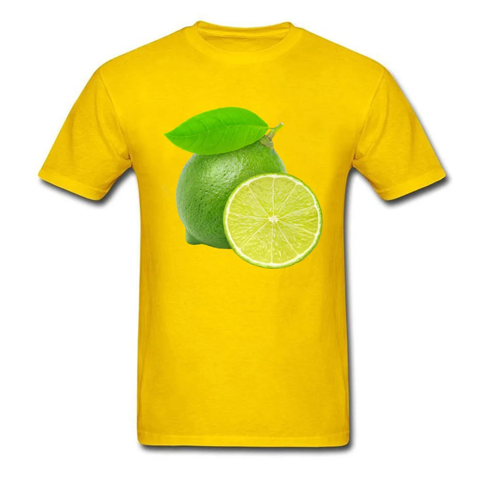 Cut limes Top T-shirts Short Sleeve New Arrival Youth Summer Fall Tops Shirts Customized Tee-Shirts O-Neck 100% Cotton Cut limes yellow
