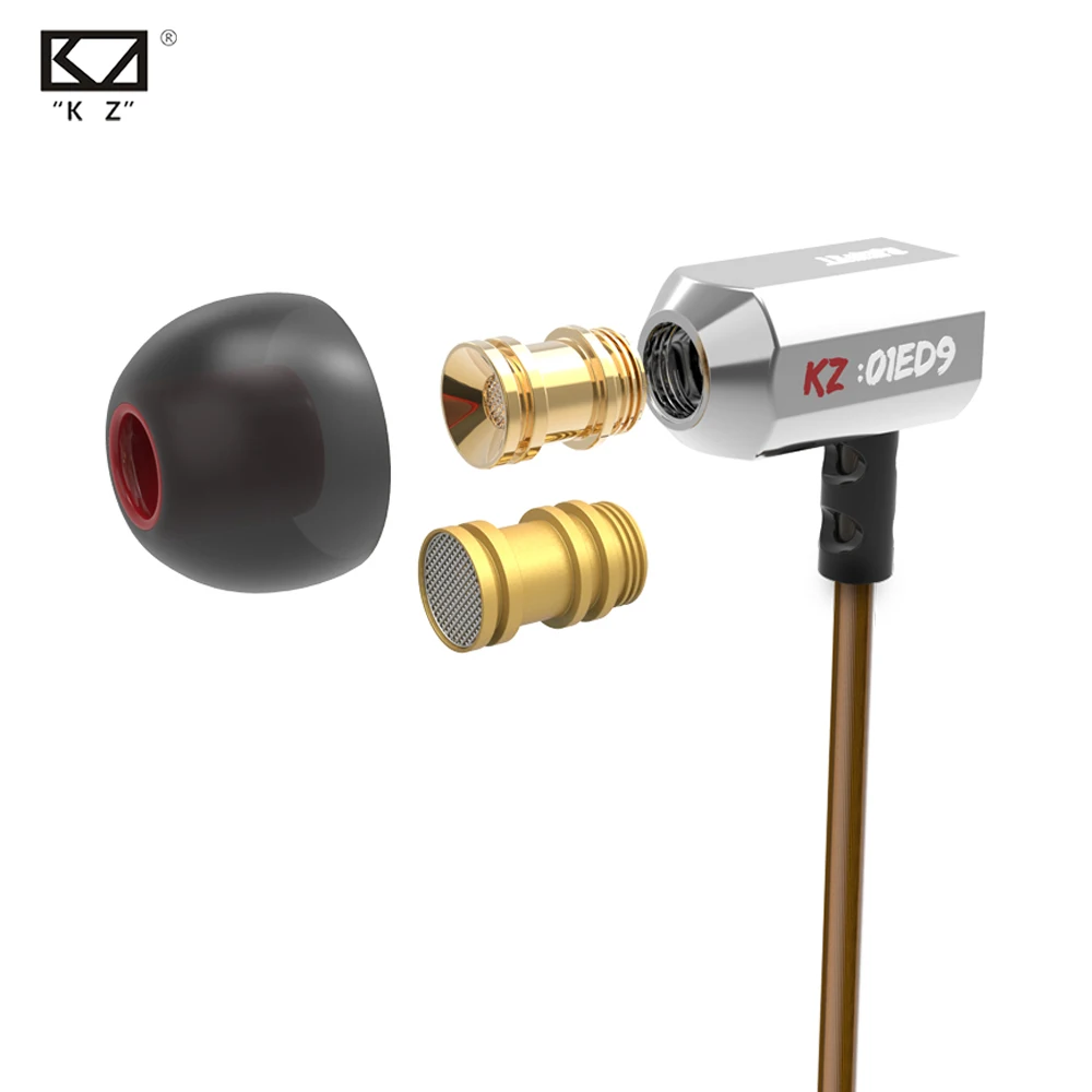 Original KZ ED9 Super Bass In Ear Music Earphone With DJ Earphones HIFI Stereo Earbuds Noise