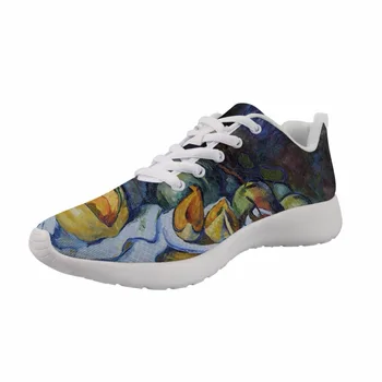 

New 2021 Casual High Fashion Sneakers Women Flats Work Shoes Painting Art Printed White bottom Breathable Nurse Shoes For Female