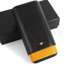 COHIBA гаджет, чехол для сигар, кожаный чехол для путешествий, карманный, кедровое дерево, держатель для сигар, с резак для сигар, подарочная коробка
