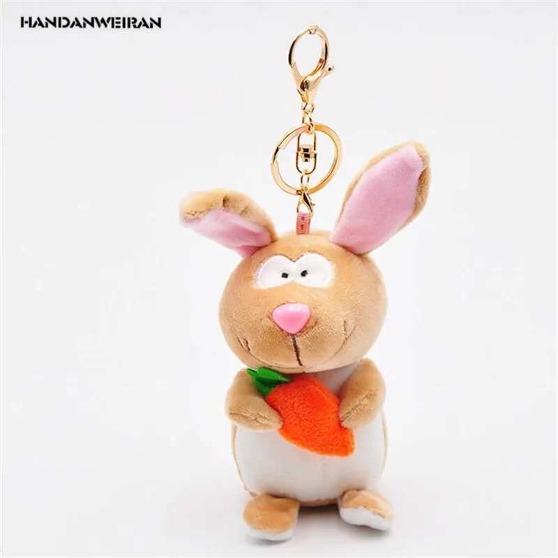 

HANDANWEIRAN 1Pcs PP Cotton New Kawaii 11CM Radish Rabbit Stuffed Toys Pendants Cute Rabbit Gift Plush Toy Dolls For Kid's Party