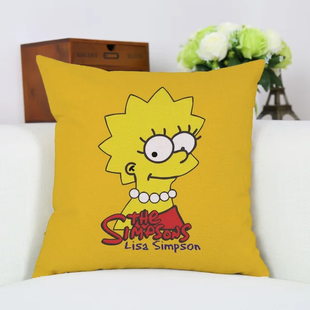 travesseiro caso a família simpsons lisa simpson dos desenhos