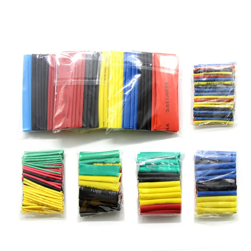 

127pcs/328pcs/530pcs heat shrink tube 2:1 Insulation Shrinkable Tubes Assortment Electronic Polyolefin Wire Cable Sleeve Kit H