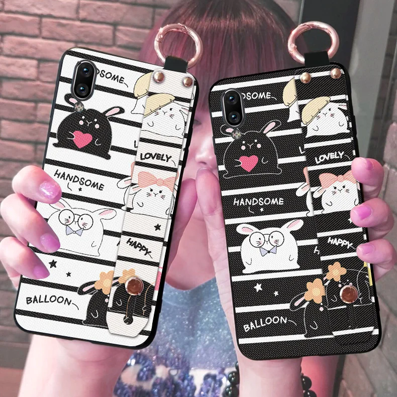 

Silicone Stripe Cute Cover For Vivo NEX / Nex S Wristband Animal Rabbit Cases For Vivo IQOO V11 V15 Pro V11i S1