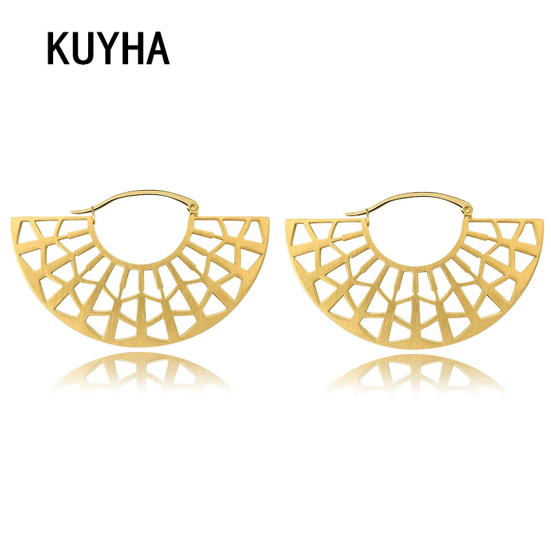 

Fashion Oversized Exaggerated Earring s316L Stainless Steel Hyperbole Hollow Punk Dangle Circle Hip Hop Hoop Earrings for Women