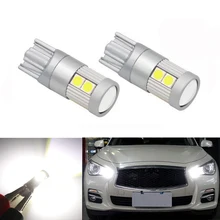 2x T10 светодиодный W5W samsung автомобильный габаритный фонарь лампы для Infiniti Q50 Q60 Q70 Q80 QX30 QX50 QX56 QX60 QX70 QX80 G25 G35 G37