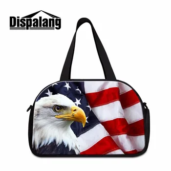 

Dispalang Bald Eagle Travel Bag for Men Cool Animal print Shoulder Duffle Bag for Women Large Weekend Bag with Shoe Pocket Boys