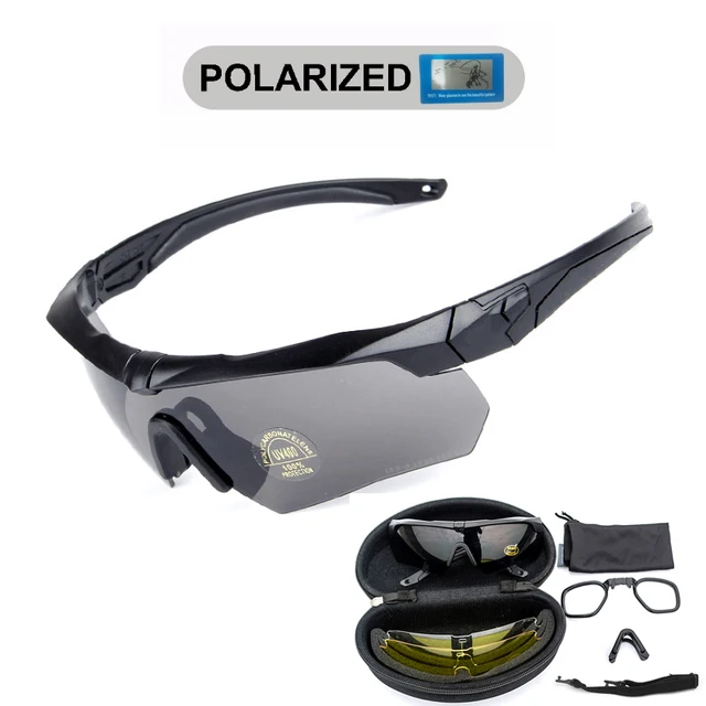 US $5.69 Polarized Tactical Goggles with Myopia Frame 3 Lens Military Army Shooting Glasses Eyewear CS War G