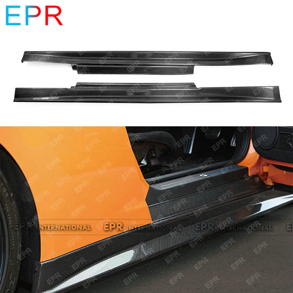 

For Nissan R35 GTR Carbon Fiber Side Skirt Body Kit Car Styling Auto Tuning Part For GTR R35 Zele Side Skirt