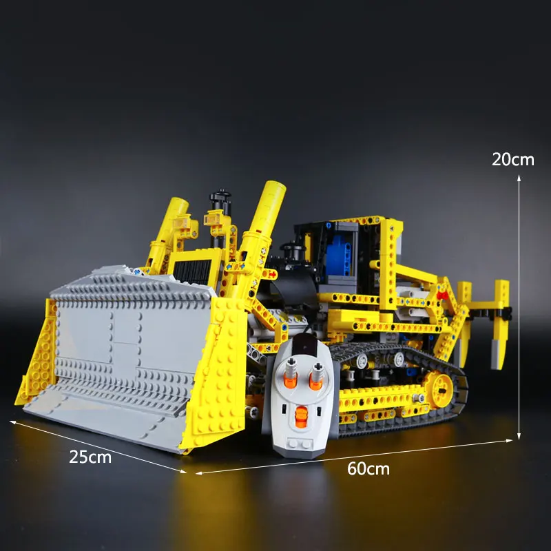 Technic 20008 бульдозер грузовик сборка строительных блоков Кирпичи совместим с 42030 бульдозер с дистанционным управлением