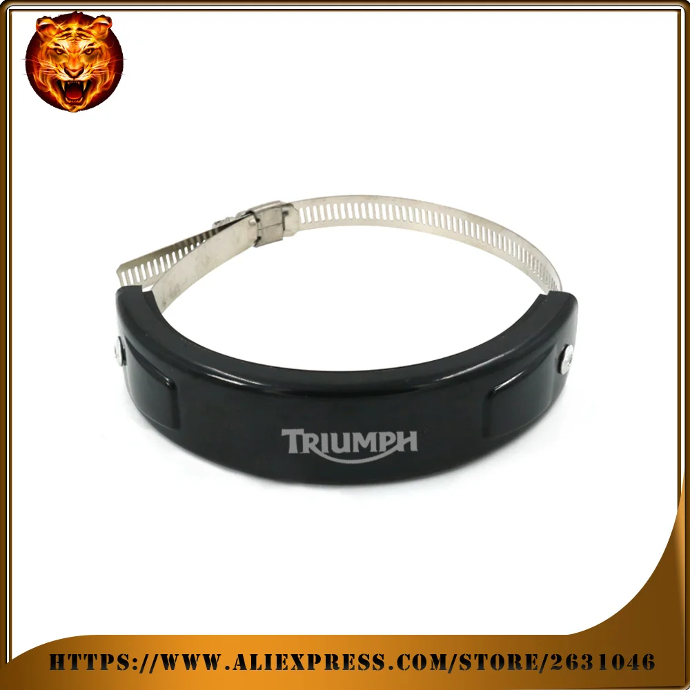 

For TRIUMPH Universal speed triple Daytona Motorcycle Silencer Round Oval Exhaust Protector Protect Can Cover Circle 100mm-140mm