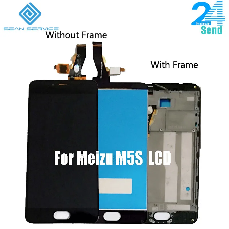 

For Meizu M5S Meilan 5s LCD Display With Touch Screen Digitizer Assembly Replacement With Frame 5.2 inch 1280*720P