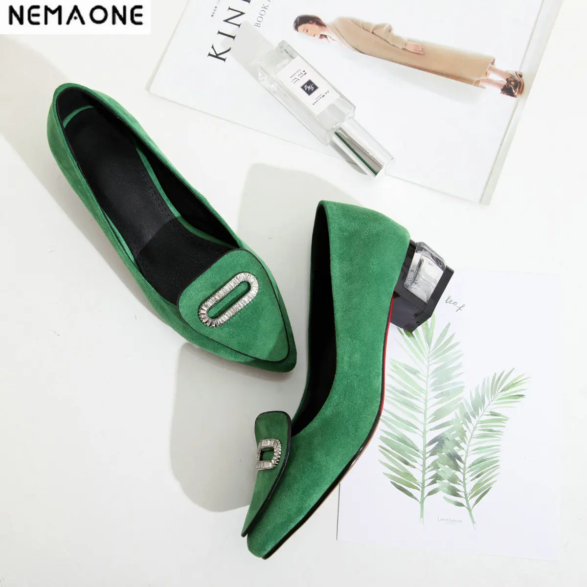 NEMAONE/женские удобные туфли-лодочки на низком каблуке; брендовая дизайнерская обувь с острым носком и бахромой; стильная женская обувь на каблуке