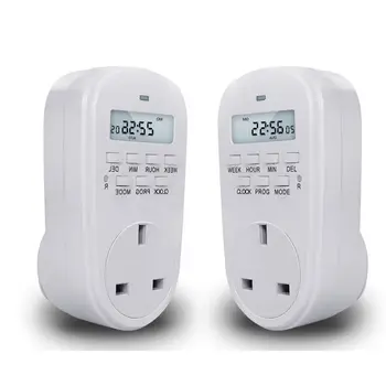 

Outlet timer indoor Electric Digital Time Control 7 Day Weekly Programmable Plug-in Switch Wall Clock Power Socket 250V AC UK