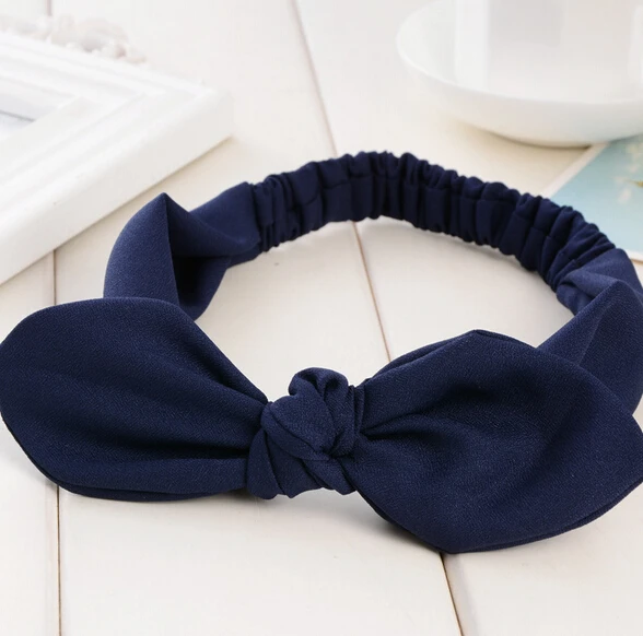 

New arrival women's summer solid bow hairbands girl's headwear knot hair accessories Yoga hair band
