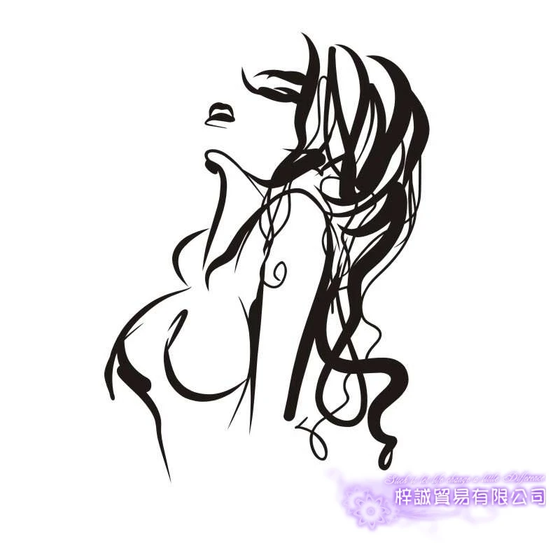 

DCTAL Sexy Girl Decal Beauty Body Naked Sticker Wall Bathroom Woman Girl Wall KTV Pub Bar Shop Sticker