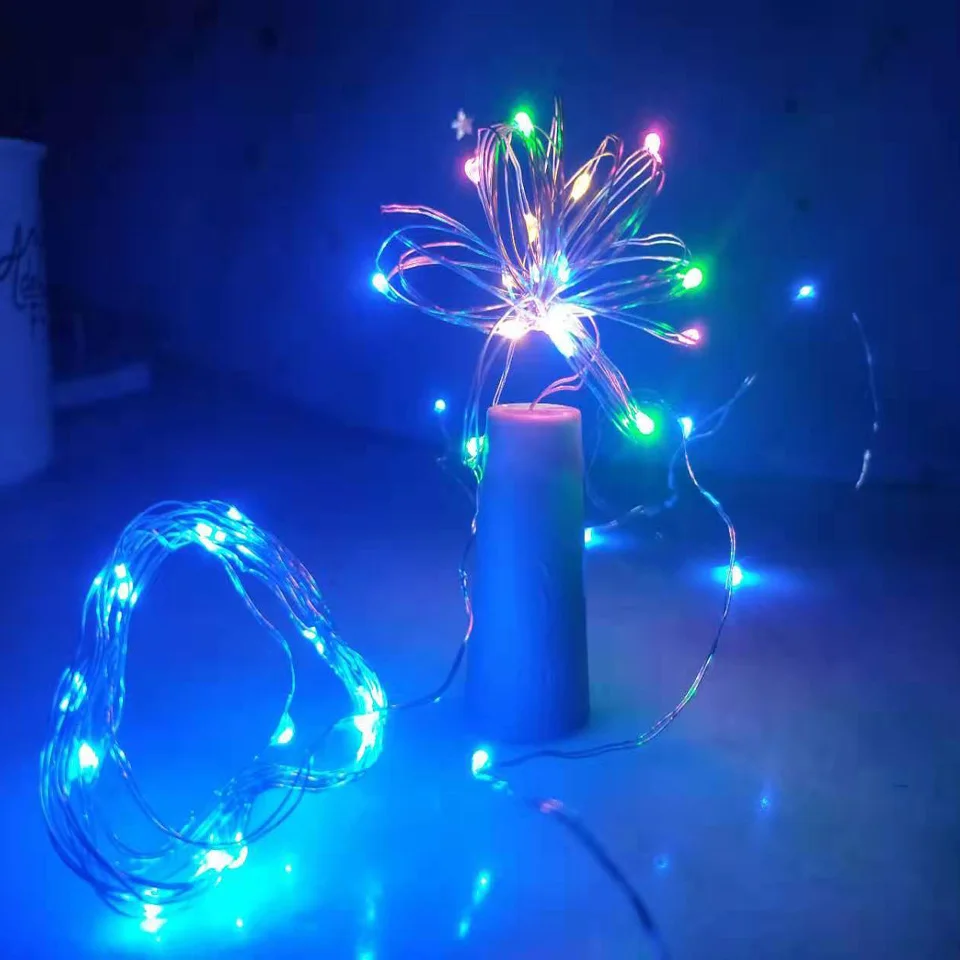 

6.5ft 20 LED Wine Bottle Lights Cork Battery Powered Garland DIY Christmas String Lights For Party Halloween Wedding Decoracion