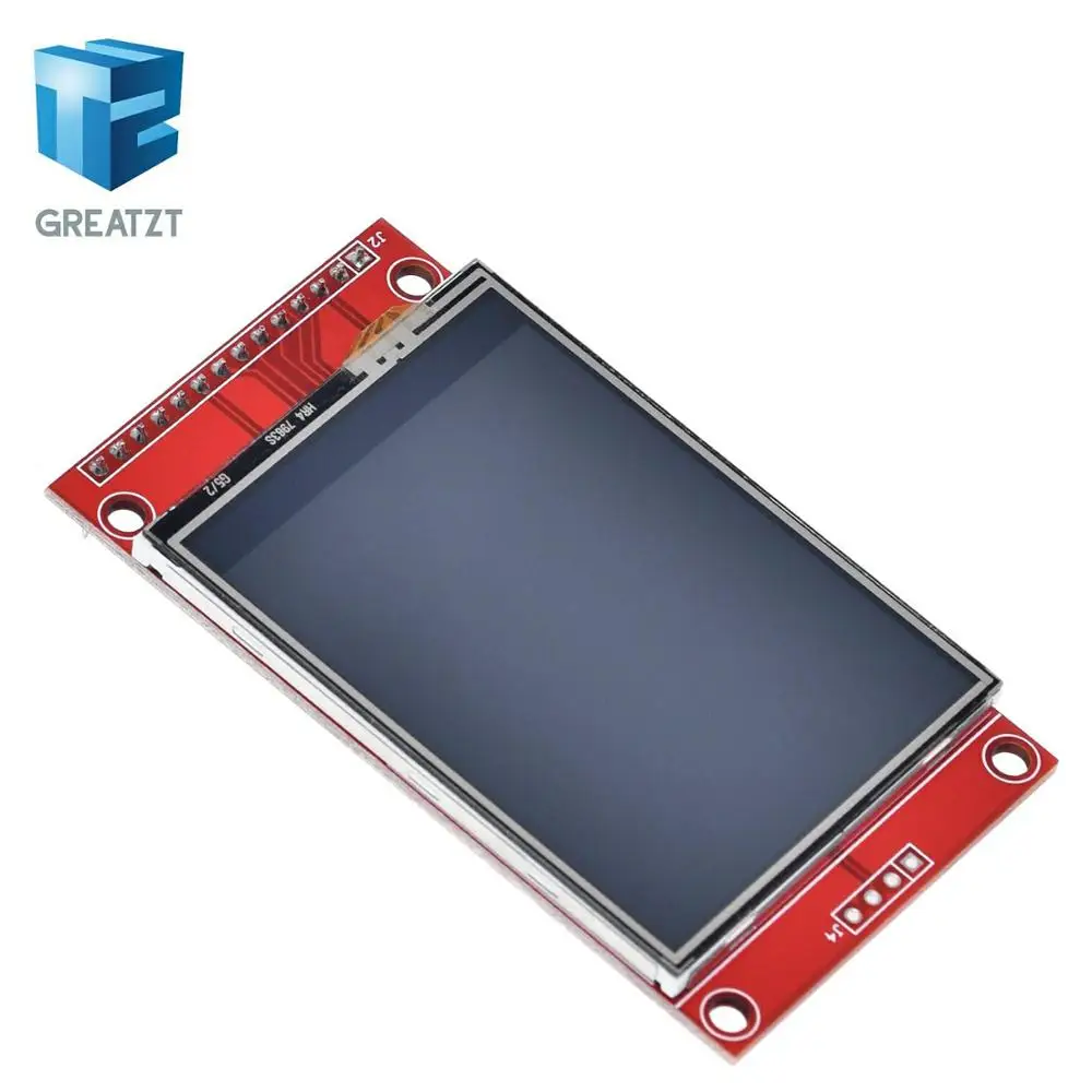 GREATZT 2," 240x320 SPI TFT ЖК-дисплей серийный Порты и разъёмы модуль+ 5 V/3,3 V адаптер PBC Micro SD ILI9341 Белый светодиодный(с сенсорным экраном