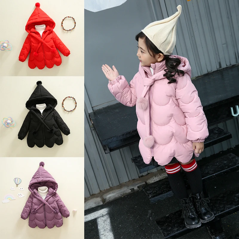 

kids Coats Winter 2018 Baby Girls Jacket Kids Warm Hooded Outerwear Coat For Girls tops Children Jacket Winter Coat Girl
