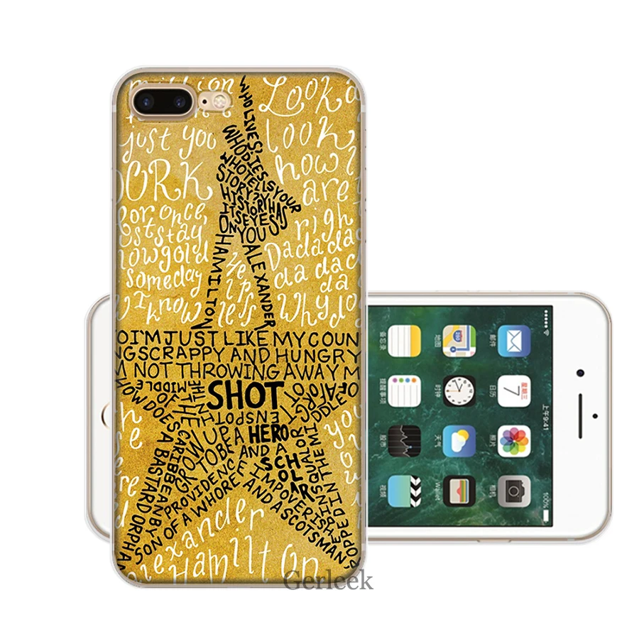 Чехол для телефона Hamilton Musical Lyrics iPhone 7 8 6 6S 5 5S SE 11 Pro XR X XS Max|Чехлы-накладки| |