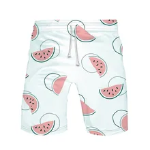 Мужские шорты летние повседневные шорты для плавания для мужчин тонкие Гавайские шорты с принтом фруктов свободные пляжные спортивные шорты брюки L0712
