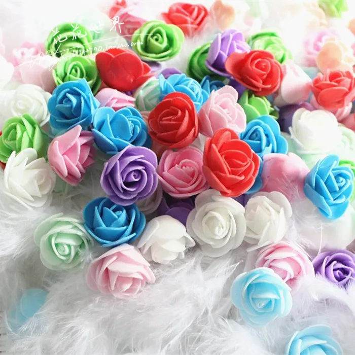 

Hot sale 10pcs/lot 2.5cm PE Foam Rose Multi-use Artificial Flower Head Handmade With DIY Wedding Home Party Decoration Supplies