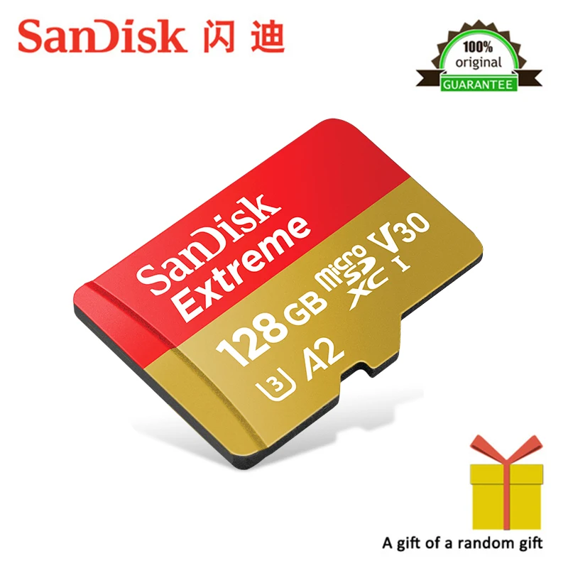 Карта памяти SanDisk Extreme Speed microSDXC UHS I 64 ГБ TF 160 МБ/с./с A2 Гб 128 256 класс 10 U3 с sd адаптером