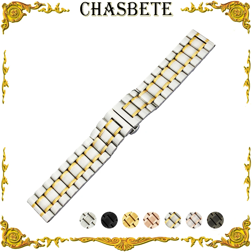 

20mm 22mm Stainless Steel Watch Band for Rado Metal Strap Quick Release Wrist Loop Belt Bracelet Black Silver Gold + Pin + Tool