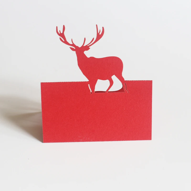

50 pcs Stag Place Cards/party decoration/woodland deer food tent Wedding Party Table Name Place Cards Favor Decor