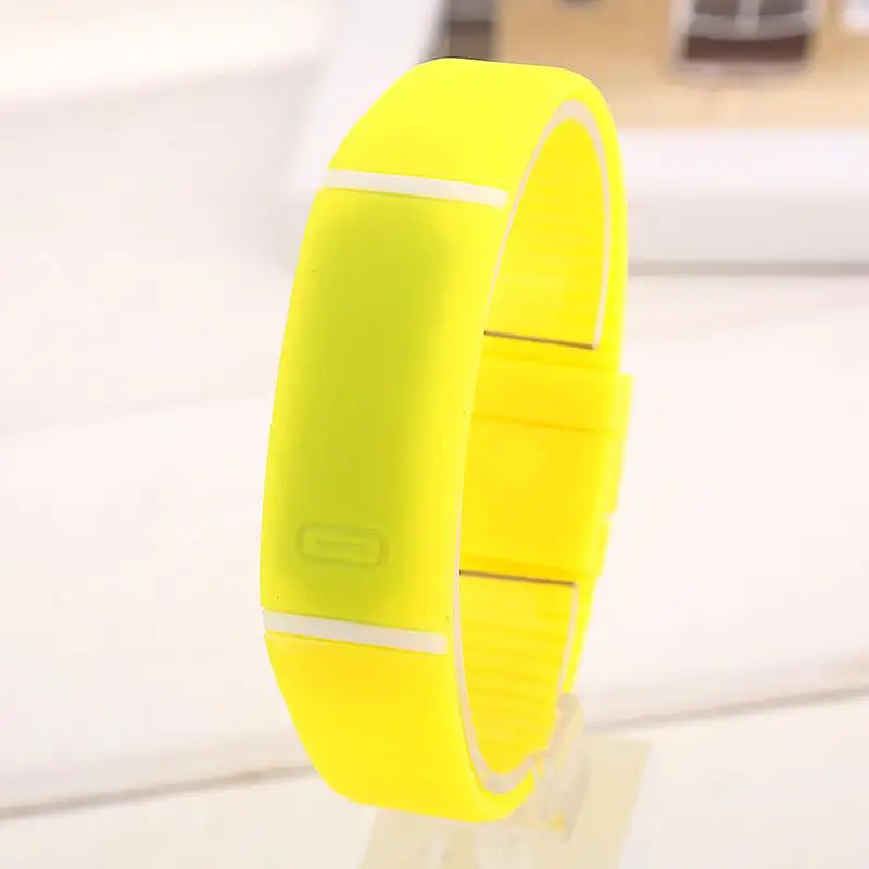 Модный женский мужской резиновый светодиодный спортивный браслет с датой, цифровые наручные часы BestGift4U