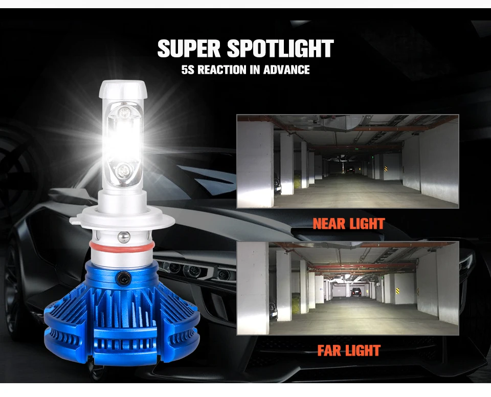 Aceersun Fanless LED H4 H7 H11 9005 9006 ZES 50W 12000LM Car LED Headlight Bulb 6500K Auto Headlamp Fog Lights 12v 24v HB3 HB4 (6)