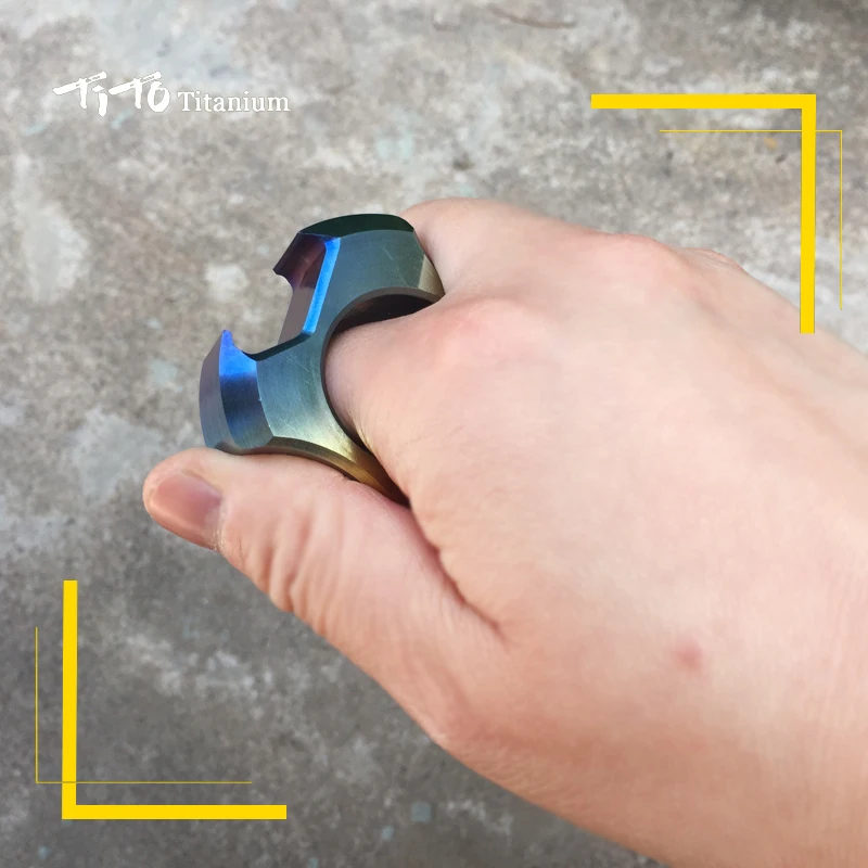 Cena TiTo EDC stop tytanu klasyczne prezenty dla człowieka uniwersalne zabawki narzędzia meteoryt brelok na zewnątrz narzędzia Titanium spinner