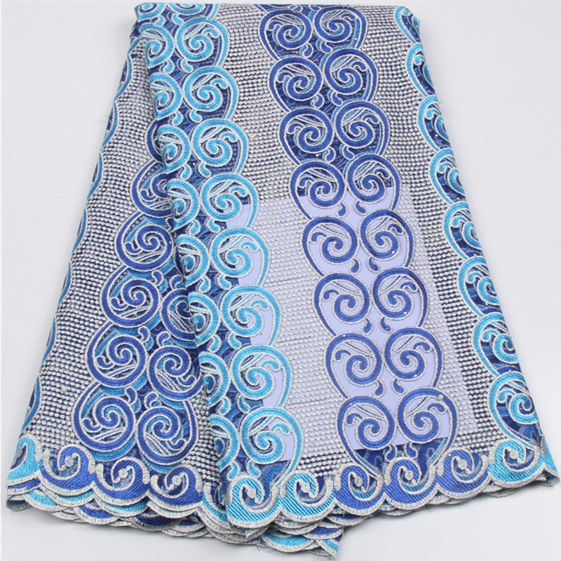 

2017 Latest African Tulle Lace Fabric High Quality African Lace Fabric With Stones lace material For bridal lace NA571B-1