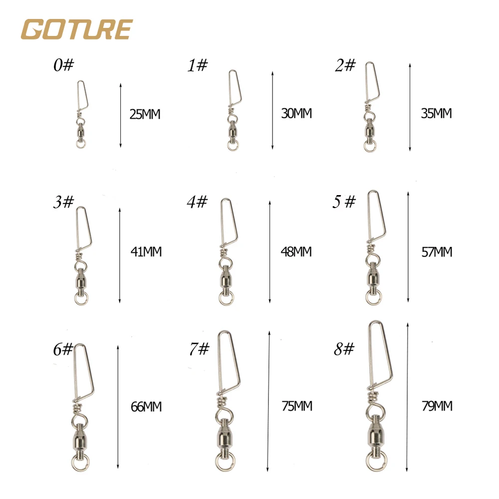 Goture 100 шт./лот поворотное соединение с оснастка Coastlock ZC+ HX рыболовные снасти аксессуары Крюк Приманка Разъем