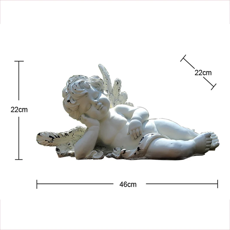 Kopen Tuin Outdoor Creative Cupido Angel Versiering Villa Tuin Binnenplaats Sculptuur Tuin Landschap Decoratie Thuis Craft Decoratie