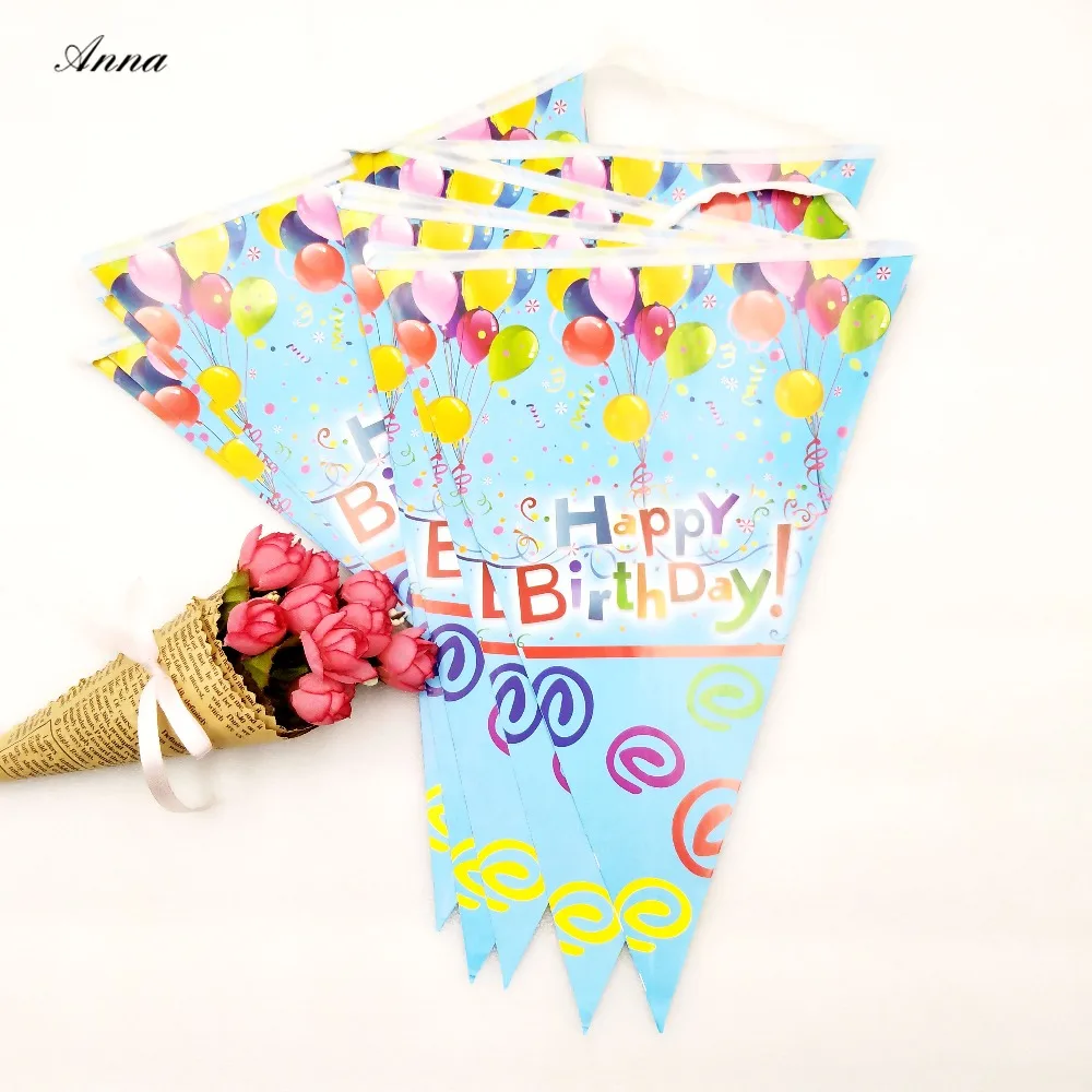 

Happy Birthday Party Banner Shape Birthday Party Decor Pennant Cartoon Supplies Happy Birthday Baby Decoracion