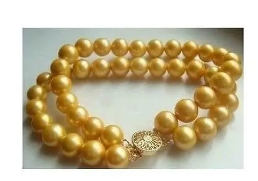 

7.5-8" 2 row 8-9mm south sea golden pearl bracelet