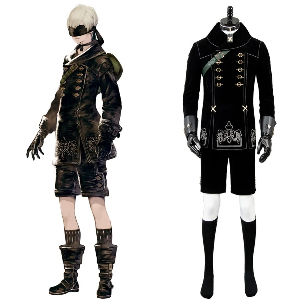 

Hot Anime NieR Automata 9S Cosplay YoRHa No. 9 Type S Scanner Cosplay Costume Adult Men Full Sets Custom Made Any Size