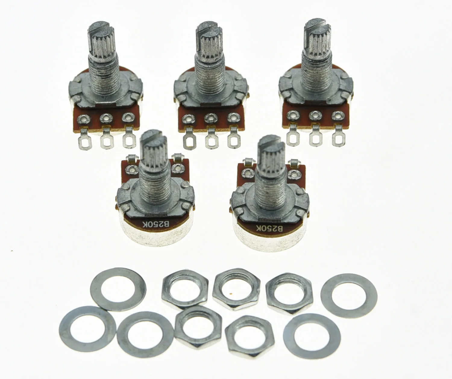 10x B250K Linear Guitar Mini Pots Long Split Shaft 250K Guitar Potentiometersguitar