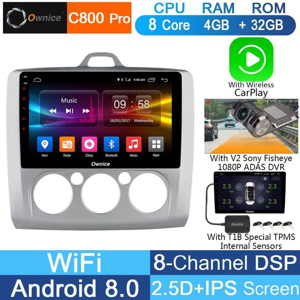 Cheap 9" IPS 8 Core Android 8.1 Car Radio DVD Player GPS CarPlay for Ford Focus 2 MK2 2007-2011 MT Audio multimedia system head DSP 0 Cheap 9" IPS 8 Core Android 8.1 Car Radio DVD Player GPS CarPlay for Ford Focus 2 MK2 2007-2011 MT Audio multimedia system head DSP 0