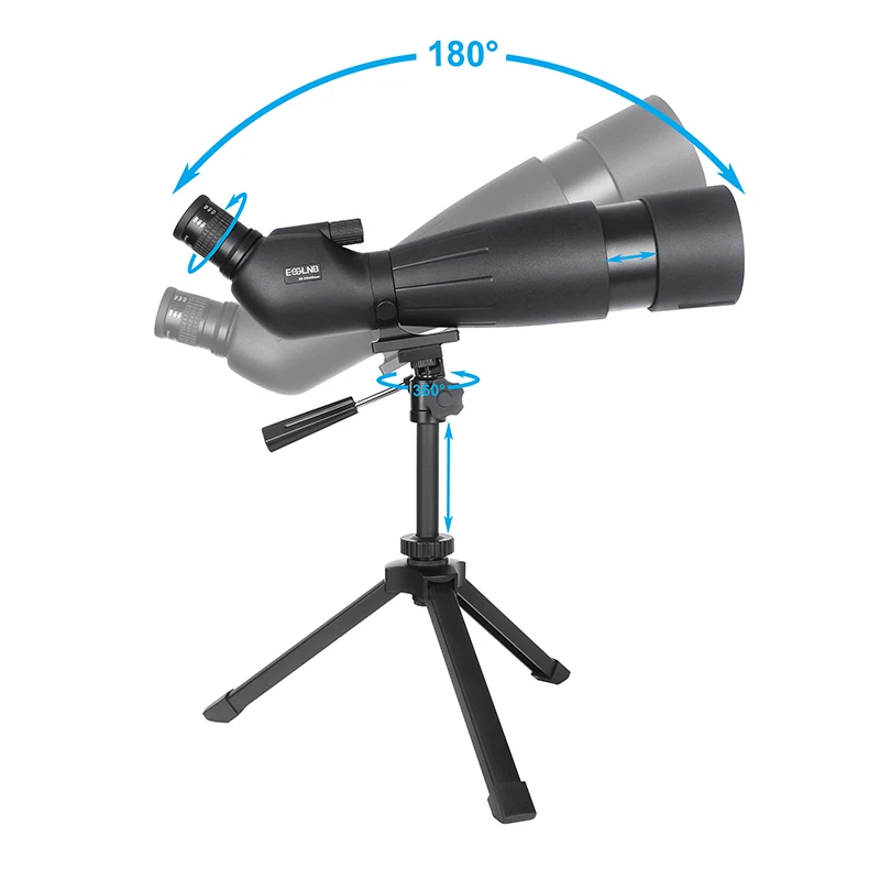 20-60x80 угловой водонепроницаемый зрительный прицел с регулируемым штативом и адаптером для телефона монокулярный телескоп для стрельбы по мишени охоты