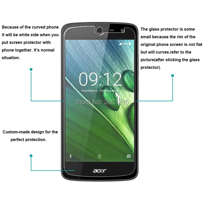 Для Acer Liquid Zest Z525 / Z528 закаленное стекло 9H 2.5D Премиум Защитная пленка для экрана 5