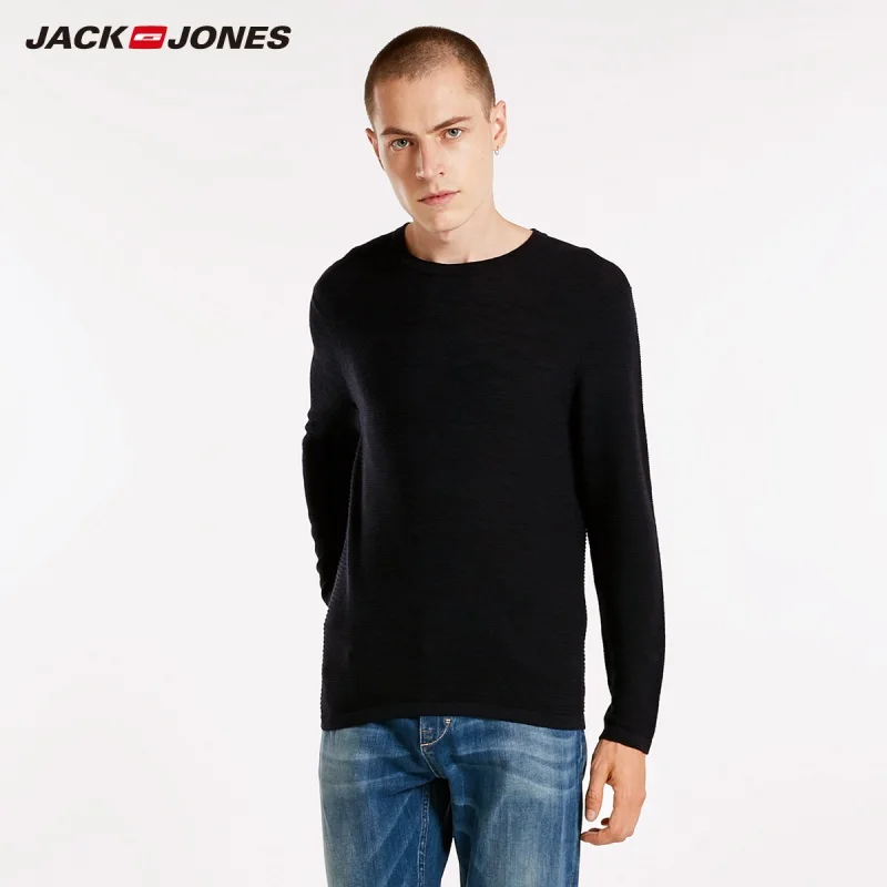 JackJones Men s Slim Fit woolen sweater casual Long Sleeve Pullover Men s Top 218324521 2