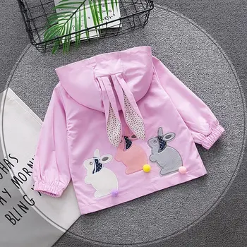 

Cartoon Hooded Jacket Spring Coats for baby Girls Newborn Outerwear Sport lovely Jackets Children's Clothing coat Infant baby