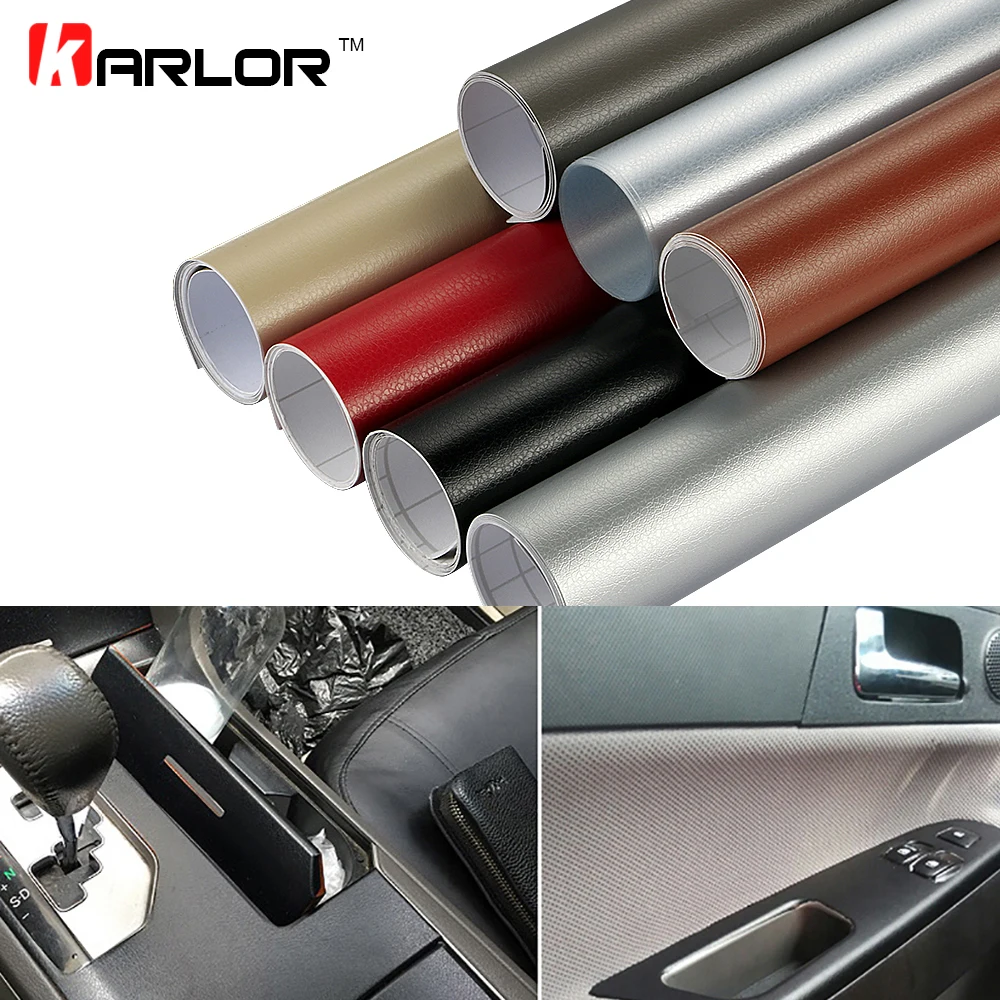 30*100cm Leather Pattern Adhesive PVC Vinyl Film Sticker Auto Car