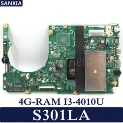 KEFU S301LA материнская плата для ноутбука ASUS S301LA S301L S301 Q301LA Q301L Тесты оригинальная плата 4G Оперативная память I3-4010U