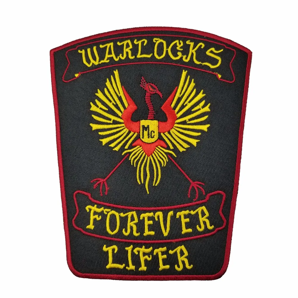 G0434 NEW ARRIVAL WARLOCKS Motorcycle Patch 1% Biker Rider Vest MC Embroidered Patch (2)