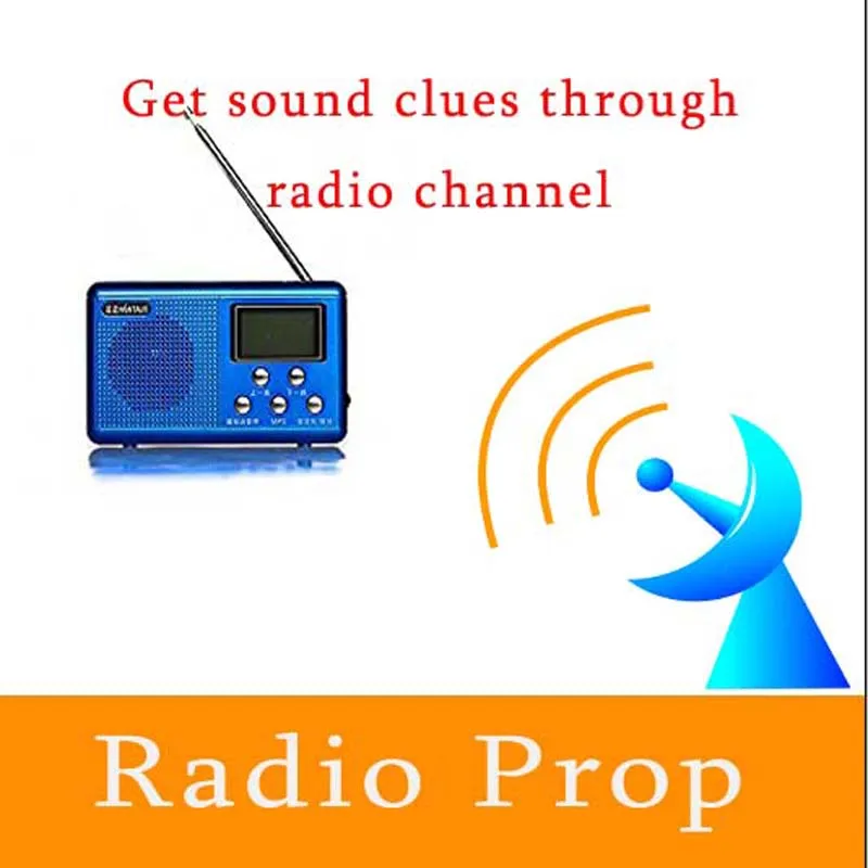 

Takagism game prop hot real life room escape props radio channel prop get clues from the radio to run away from room